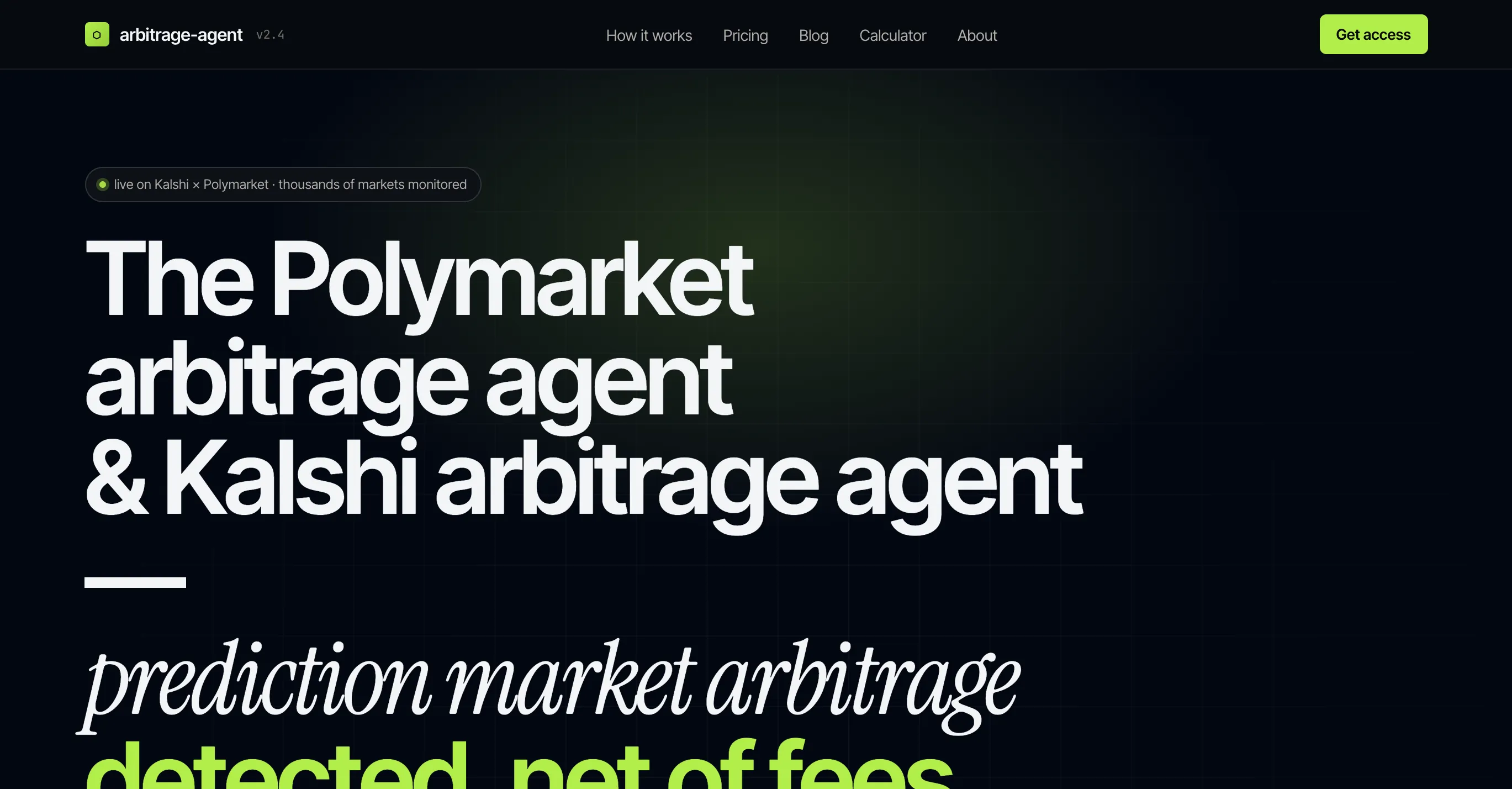 Arbitrage Agent screenshot 1
