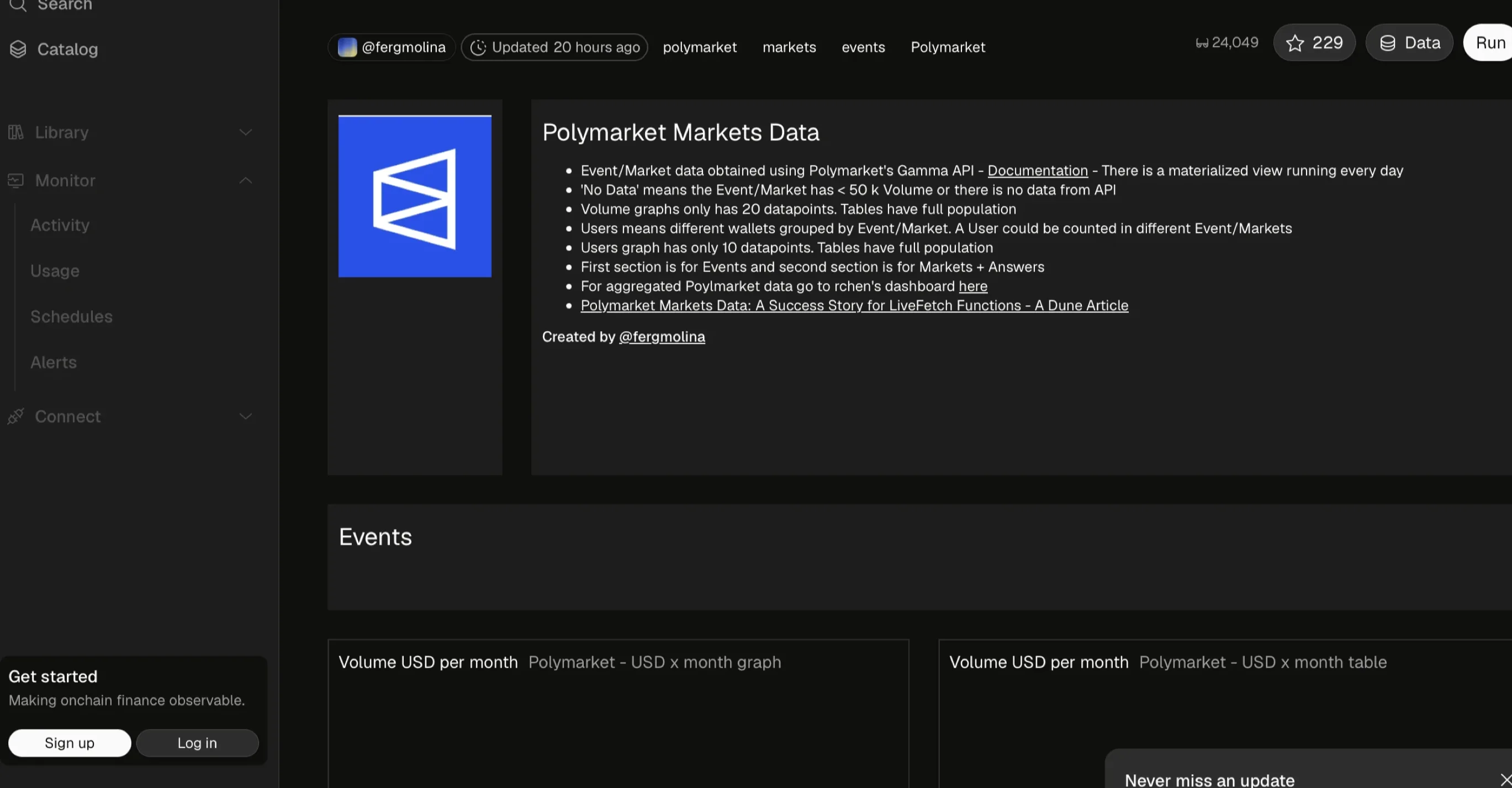Polymarket Markets Data screenshot 1