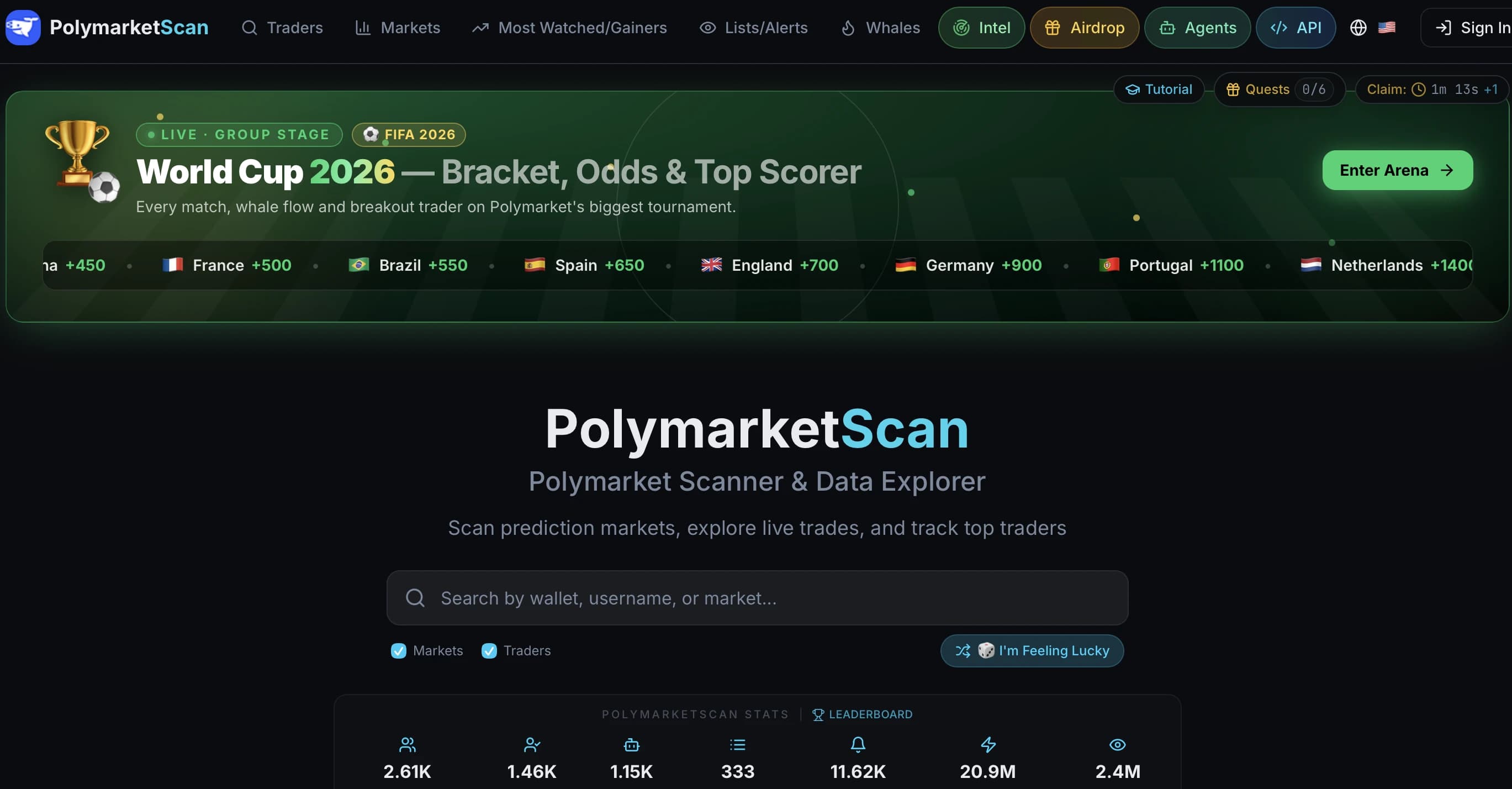 PolymarketScan preview