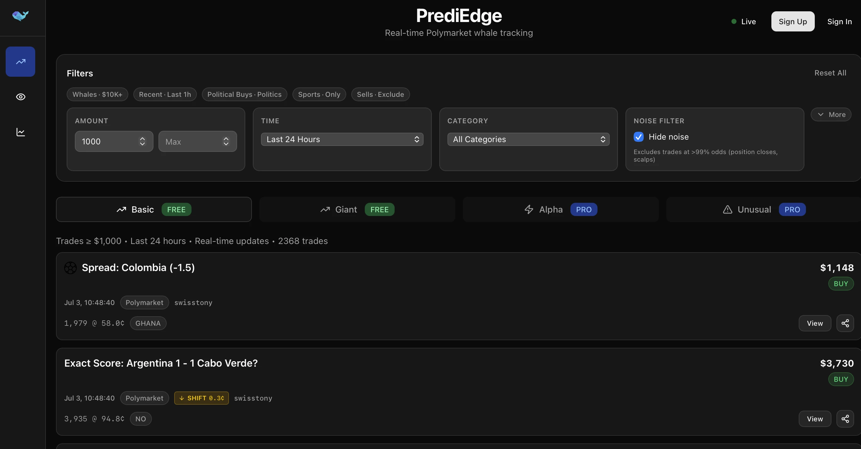 PrediEdge preview