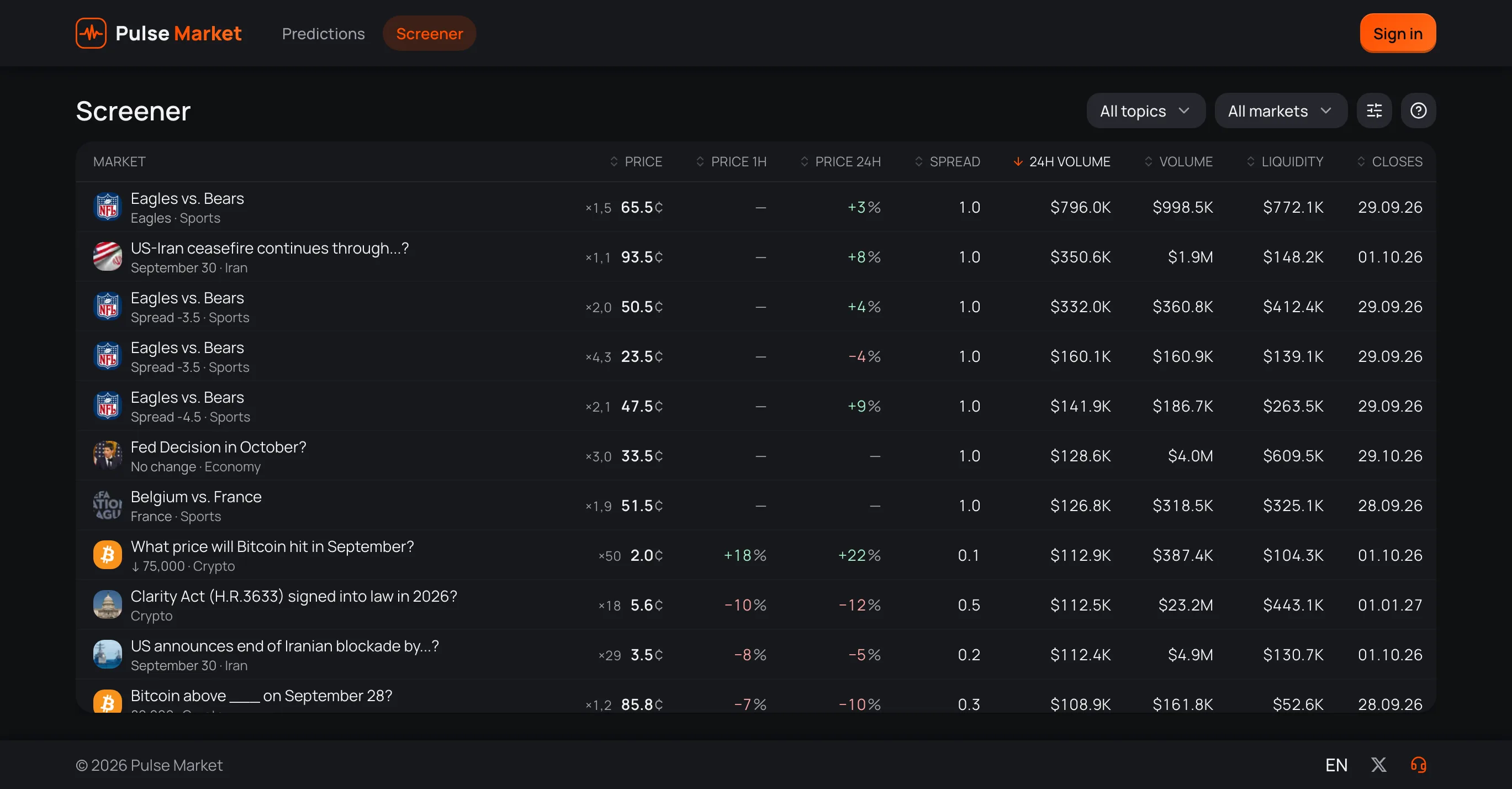 Pulse Market screenshot 2