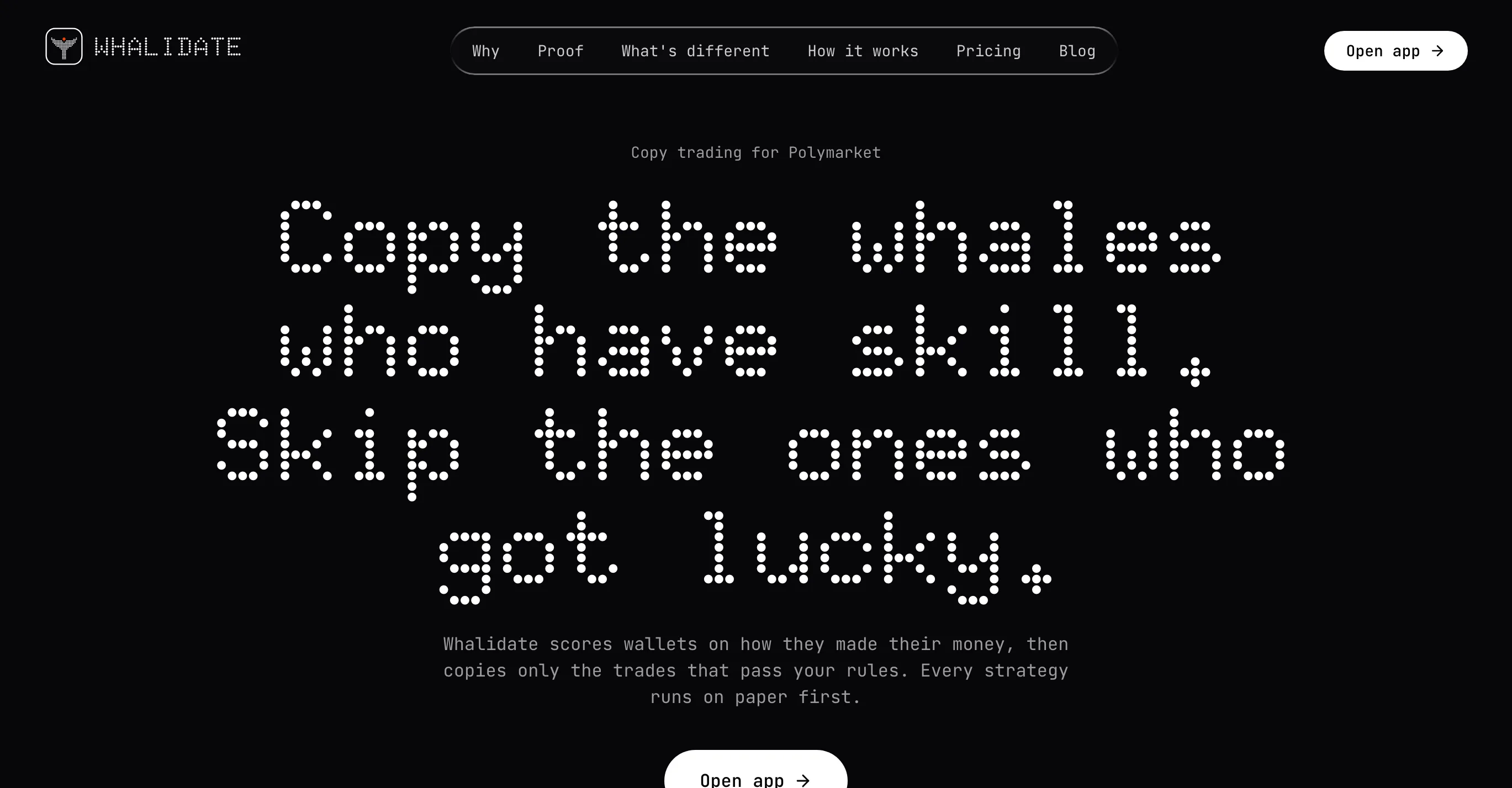 Whalidate preview