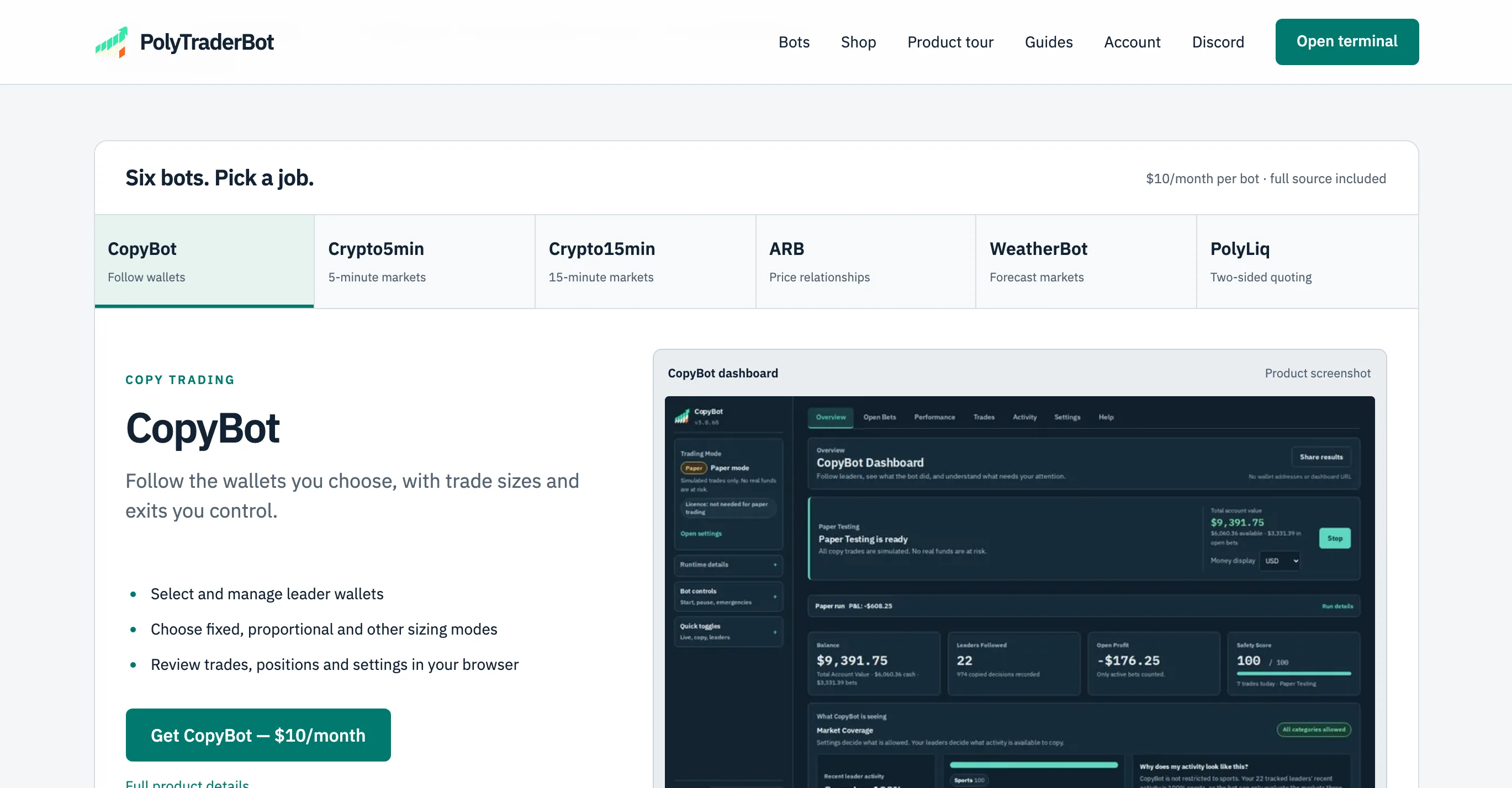 PolyTraderBot preview