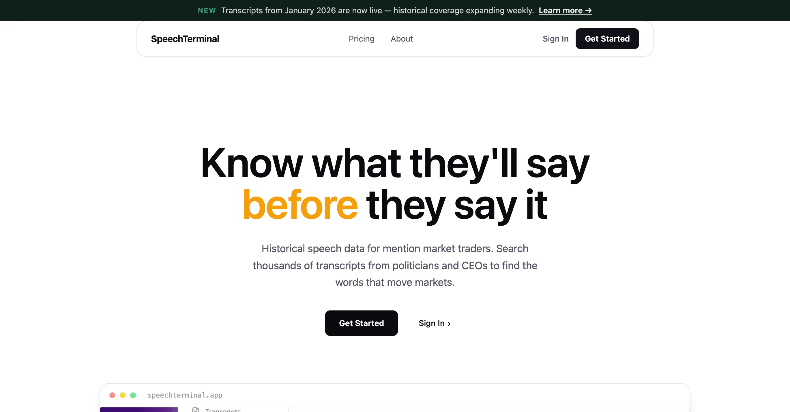 SpeechTerminal preview 1